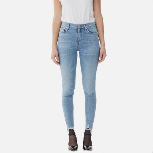 Agolde Denim - Agolde Sophie High Rise Skinny Jeans Size 25 Scheme Wash Light Blue A108-1045